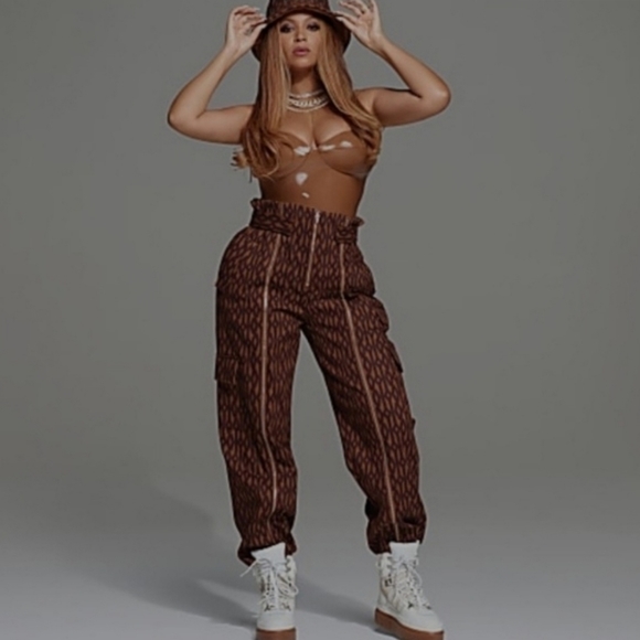 adidas x IVY PARK Tan Monogram Zip Track Pants - Picture 1 of 7